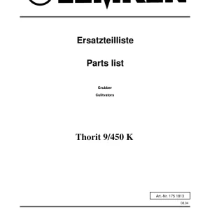 Lemken Thorit 9 450 K Parts Manual