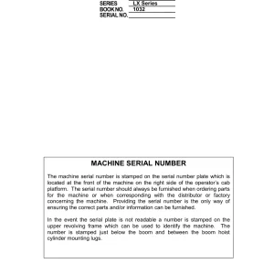 LinkBelt 210Lx Service Manual