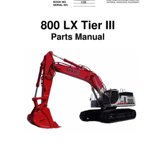 LinkBelt 800Lx Iii Parts Manual