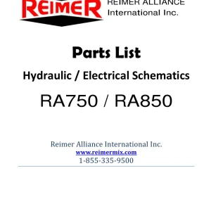LinkBelt Ra750 Ra850 Parts Manual