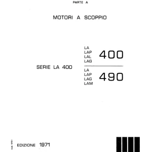 Lombardini La400 La490 Parts Manual