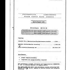 Lombardini Ldw401Mg Parts Manual