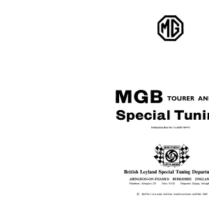 MGB Gt Tuning Service Manual