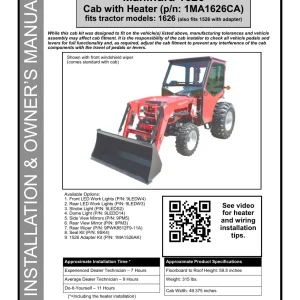 Mahindra 1626 & Operators Manual