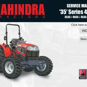 Mahindra 3535 4035 4535 5035 35 Service Manual