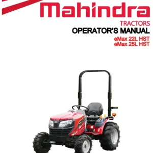 Mahindra Emax 22L Hst, Emax 25L Hst Operator'S Operators Manual