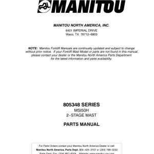 Manitou 805348 Parts Manual