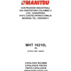 Manitou Mht10210L Parts Manual