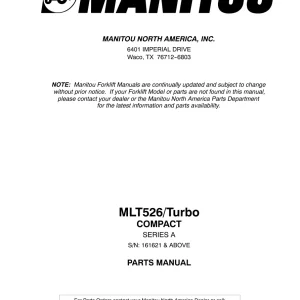 Manitou Mlt526 Parts Manual