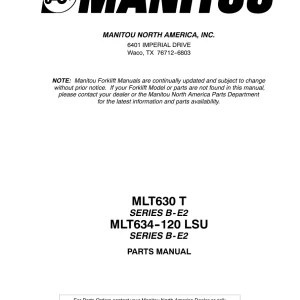 Manitou Mlt630 634 120 Parts Manual