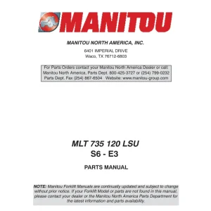 Manitou Mlt735 120 Series6 E3 Parts Manual