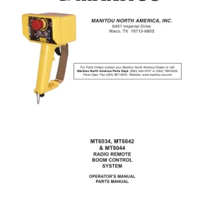 Manitou Mt6034 6642 8044 Parts Manual