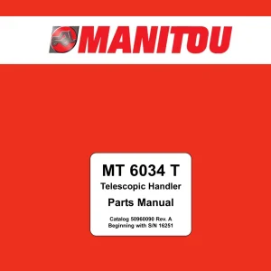 Manitou Mt6034T Parts Manual