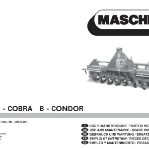 Maschio B Cobra Condor 2005 Parts Manual