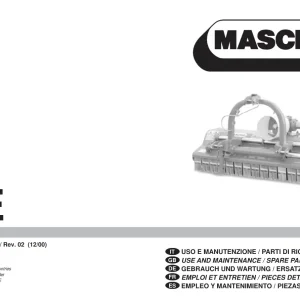 Maschio Be Mower Parts Manual