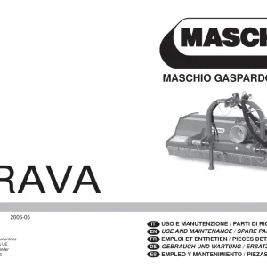 Maschio Brava Mower Parts Manual