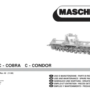 Maschio C Cobra Condor 2000 Parts Manual