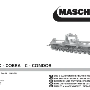 Maschio C Cobra Condor 2005 Parts Manual