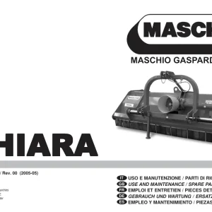 Maschio Chiara Mower Parts Manual