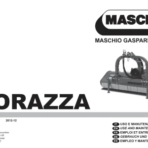 Maschio Corazza 2012 Operators Manual