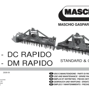 Maschio Dc Dm Parts Manual