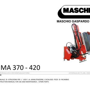 Maschio Emma Mower Parts Manual