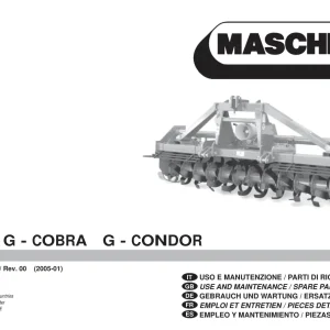 Maschio G Cobra Condor 2005 Parts Manual