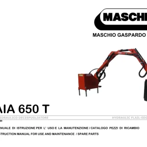 Maschio Gaia Mower Parts Manual