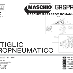 Maschio-Gaspardo Maschio Gaspardo Artiglio Hydropneumatic 2008 Parts Manual