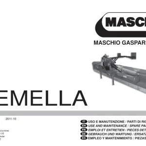 Maschio Gemella Mower Parts Manual