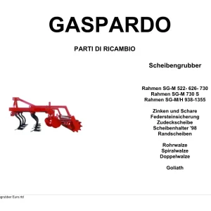 Maschio Cultivator Parts Manual