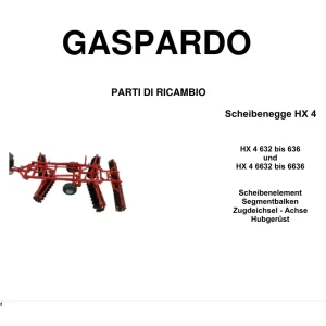 Maschio Hx4 Disc Parts Manual