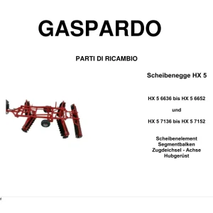 Maschio Hx5 Disc Parts Manual