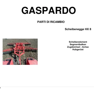 Maschio Hx8 Disc Parts Manual