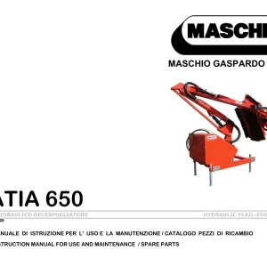 Maschio Katia Mower Parts Manual