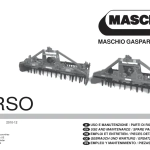 Maschio-Gaspardo Maschio Orso 2010 Parts Manual