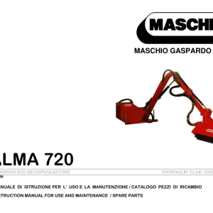 Maschio Palma 720 Mower Parts Manual