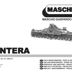 Maschio Pantera Parts Manual