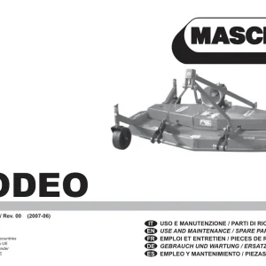 Maschio Rodeo Mower Parts Manual
