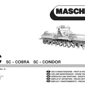 Maschio Sc Sc Cobra Sc Condor Parts Manual