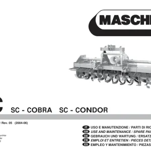 Maschio Sc Cobra Condor 2005 Parts Manual
