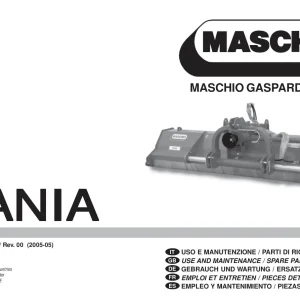 Maschio Tania Mower Parts Manual