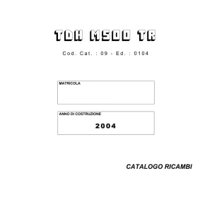 Maschio Tosca 500 Parts Manual