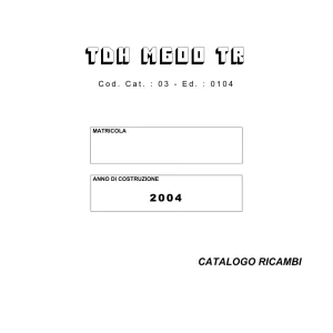 Maschio Tosca 600 Parts Manual
