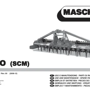 Maschio Vito Scm Parts Manual