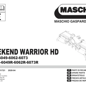 Maschio Warrior Hd 2020 Parts Manual
