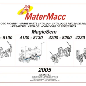 Matermacc Mastermacc Magicsem 4100 8100 4130 8130 4200 8200 4230 8230 2005 Parts Manual