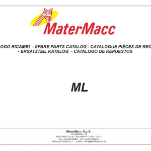 Matermacc Ml Parts Manual