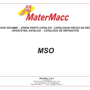 Matermacc Mso Parts Manual
