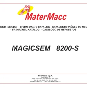 Matermacc Magicsem 8200 S Parts Manual